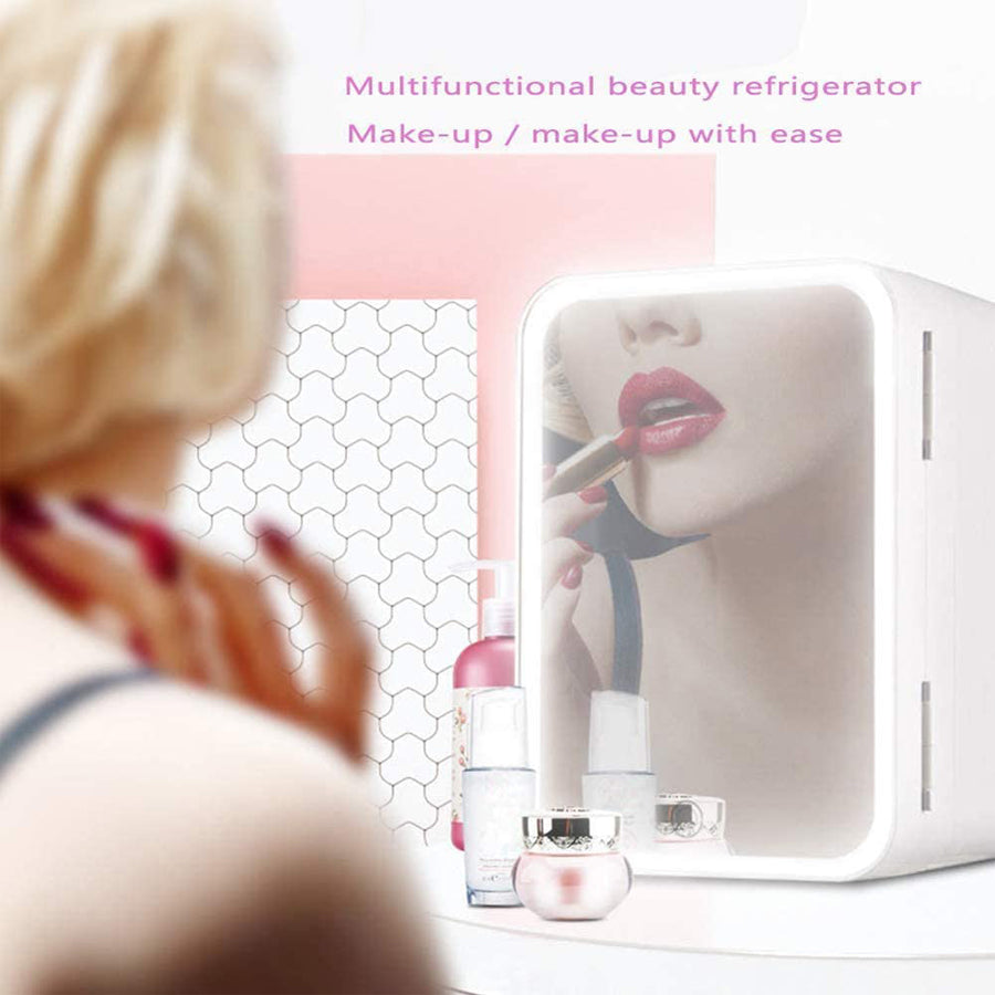 Mini-Makeup Fridge with Mirrior