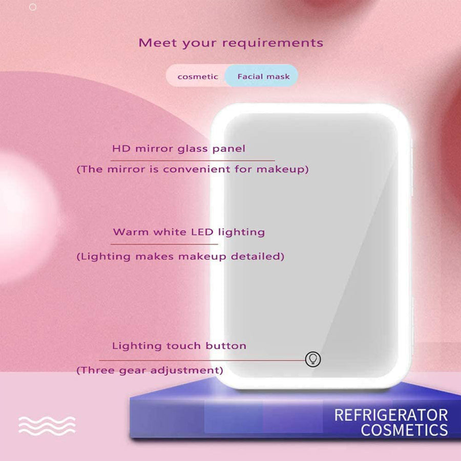 Mini-Makeup Fridge with Mirrior