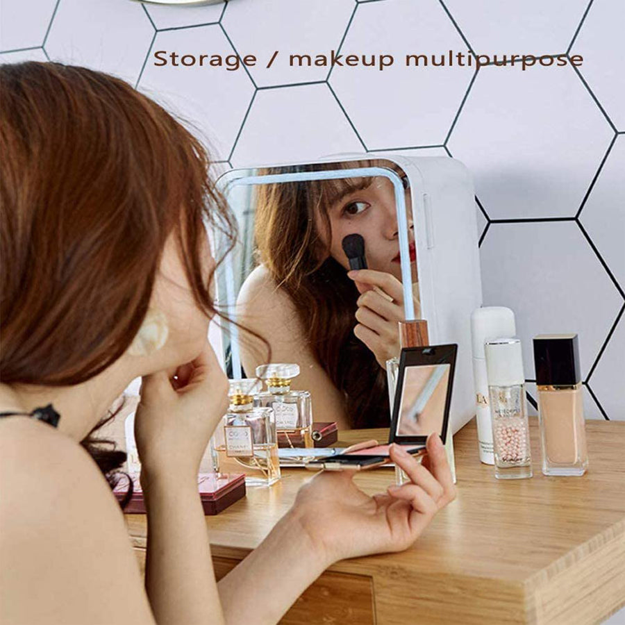 Mini-Makeup Fridge with Mirrior